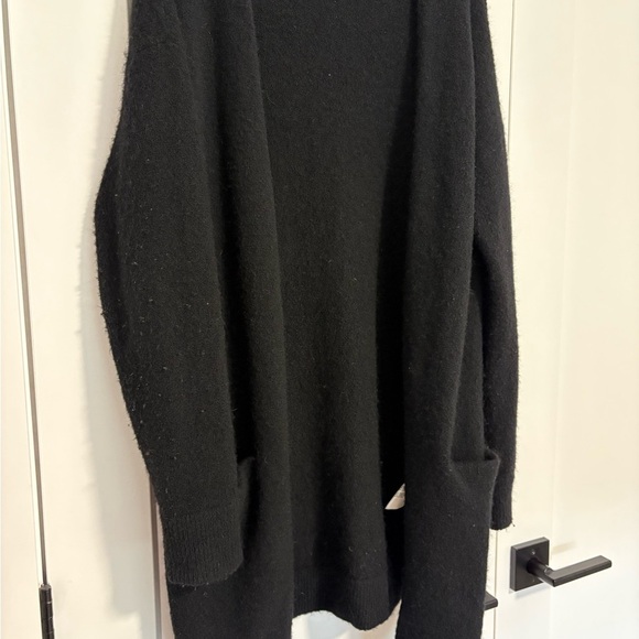 Wilfrid Free Cozy Black Open-Front Sweater Size Large - Picture 3 of 11